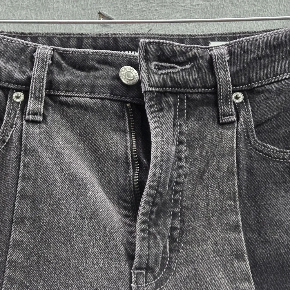 Old‎ Navy Women Jeans 6 Black Denim Two Tone Wide-Leg Sky-Hi Wide Leg Extra